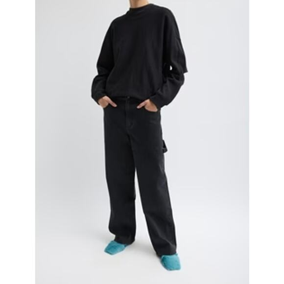 TIBI Slouchy Carpenter Jeans Womens 26 Black Denim High...